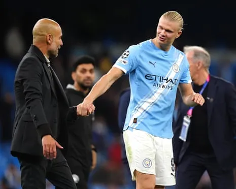 Erling Haaland Joins Exclusive UCL 50-Goal Club, Hailed by Pep as CR7 and Lionel Messi's Fellow Monster