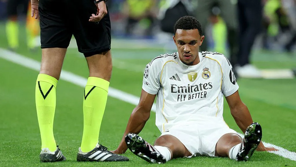 The English defender suffers untimely setback in the Spanish giants Champions League tie